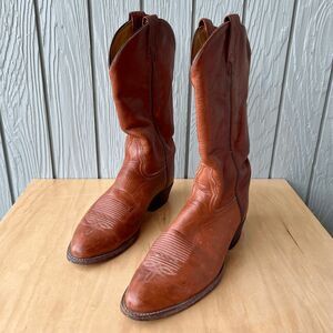 Vintage Tony Lama Western Cowboy Boots Men’s 11D Leather Roper Style